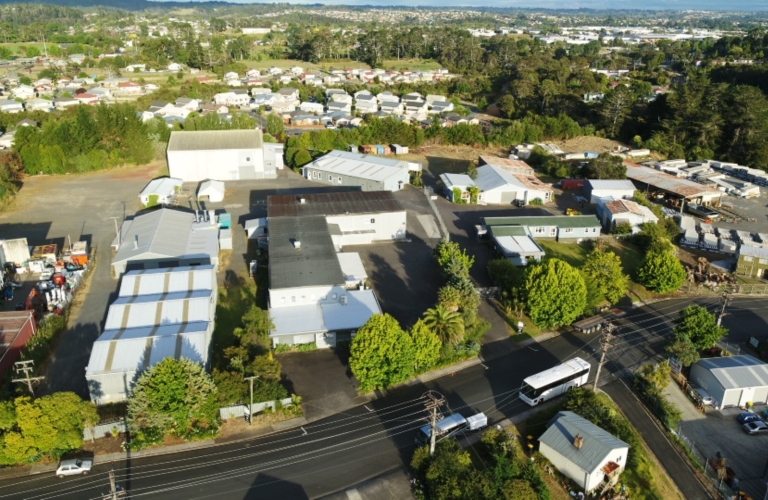 Aerial view of Studio West, Glen Eden, Auckland 